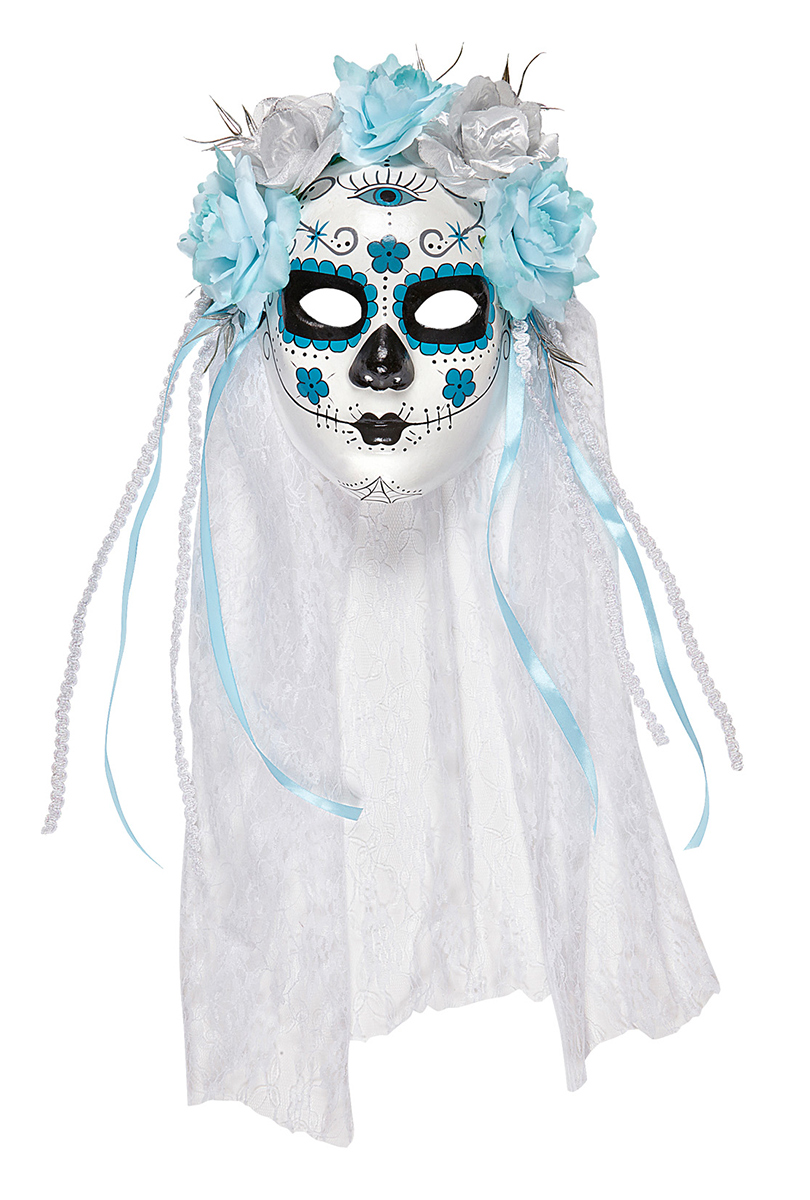 _dayofthedeadansiktsmaskmedvitsloja